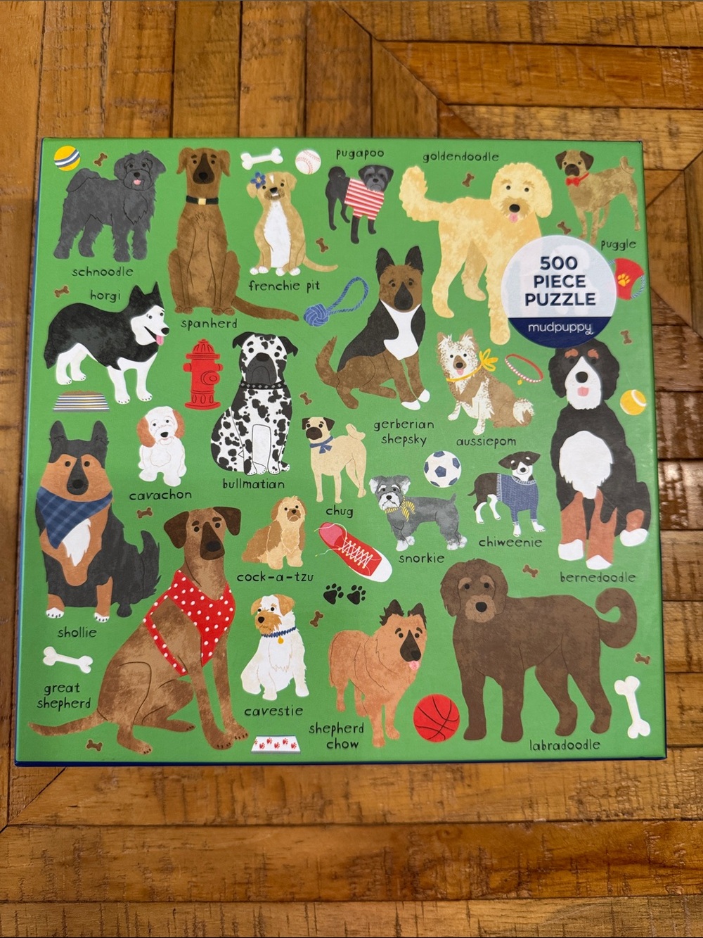 New Mudpuppy Dogs 500-Piece Puzzle - Colorful Dog Breeds